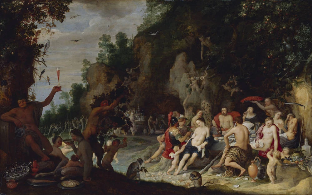 Banchetto degli dei nel bosco - Gemäldegalerie Alte Meister, Dresda